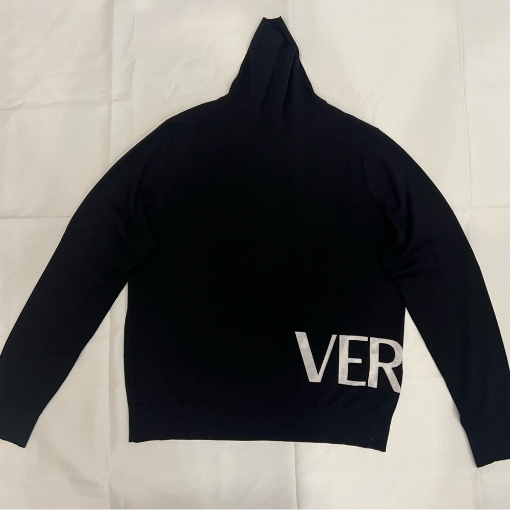Versace Black and White Women’s Turtleneck Sweater